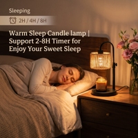 Lampe chauffe-bougie sans flamme personnalisable en corde de chanvre avec pompon, style vente en gros, intensité réglable, avec logo personnalisé pour commandes en gros de décoration intérieure