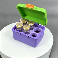 Boîte de rangement en plastique 3D imprimée UV pour flacons de 3 ml à 6 compartiments, étui de voyage pour peptides