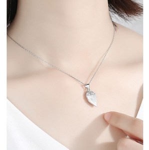 Collier de <span class=keywords><strong>couple</strong></span> séparé en deux, pendentif en forme de cœur, <span class=keywords><strong>cadeau</strong></span> romantique pour anniversaire, 2 pièces, chaîne à maillons, collier en alliage de zinc - Product Image 2