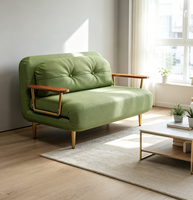 Konvertierbares Liegesofa aus Samt und Kunstleder mit Metallrahmen Gästebett Wohnzimmer Direktvertrieb CE-Qualitätsgarantie VLranlife