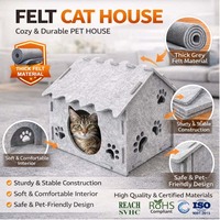 OEM ODM GRS ISO gecertificeerd vlamvertragend vilt huisdierhuis naaldgeponst non-woven milieuvriendelijk kattenhol bed hondenmeubilair