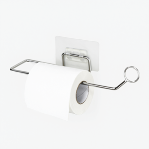 Portarrollos de Papel de Acero Inoxidable, Sin Perforación, Estante Largo para Hogar, Cocina, Baño, Impermeable - Product Image 1