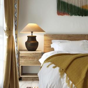 โคมไฟตั้งโต๊ะสไตล์วาบิซาบิแบบญี่ปุ่น แนะนำโดยดีไซเนอร์ เหมาะสำหรับห้องนอน ห้องนั่งเล่น เคาน์เตอร์บาร์ โคมไฟข้างเตียงถนอมสายตา - Product Image 4