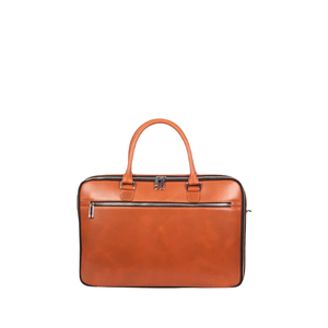 Maletín de Negocios de Cuero Genuino con Correa de Hombro Desmontable, Compartimento para Portátil de Gran Capacidad, Cierre de Cremallera, Estilo Masculino - Product Image 4