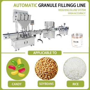 Bốn-Phễu điện tử Quy mô hạt lon điền niêm phong ghi nhãn dây chuyền sản xuất cho hạt cà phê Kẹo Trái Cây sấy khô - Product Image 3