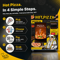 Máquina Expendedora de Pizza Inteligente Automática Grabot con Pantalla de 55 Pulgadas, Control por IA, Integración con la Nube y Monitoreo Remoto