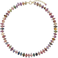 Collar de Cristal Natural Irregular Multicolor Hecho a Mano con Cadena de Extensión Dorada, Estilo Europeo Americano, para Mujer