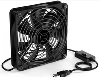 Ventilateur de refroidissement en plastique à roulement à billes USB 12V 12cm ODM 1200 tr/min 17dB(A) pour boîtier PC, routeur, décodeur