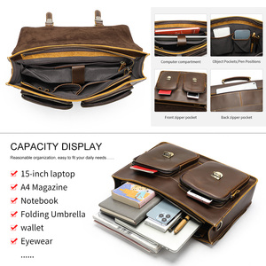 MARRANT Vintage pazzo cavallo in pelle da uomo borsa Messenger per Laptop borsa Messenger in vera pelle a tracolla per uomo - Product Image 5