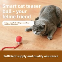 Jouet interactif électrique intelligent en gel de silicone pour chat, balle de dodgeball, pour l'auto-amusement, anti-ennui et dépense d'énergie
