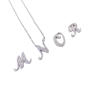 Custom Sterling Silver Vvs Moissanite Letter M Necklace Rhodium Plated GRA Certified Trendy Fine Jewelry for Women - Product Image 1