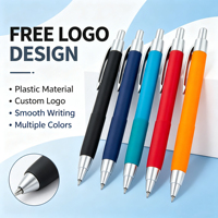 Stylo publicitaire personnalisé avec logo, couleurs assorties, stylo publicitaire en caoutchouc, stylo à bille en plastique, stylo à encre gel