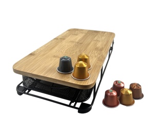 Organizador de cápsulas de café para la oficina o el hogar, con tapa de bambú para almacenamiento, 40 Uds. - Product Image 4