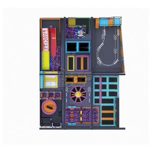 Parque <span class=keywords><strong>de</strong></span> Trampolines Interior Grande <span class=keywords><strong>de</strong></span> 1000 m², Estándar Europeo, Área <span class=keywords><strong>de</strong></span> Juegos Interior Comercial, Arena <span class=keywords><strong>de</strong></span> Salto Libre, Circuito Ninja, Tobogán Diabólico - Product Image 2
