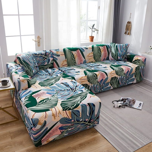Modern Design L Shape Corner Sofa Cover Elastic Sectional Sofa Slipcovers Universal Size