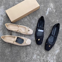 Chaussures plates décontractées Mary Jane pour femmes, à bout carré, style ballerine, en maille respirante, Sandalias De Mujer