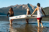 Énorme plateforme flottante gonflable pliable et flottante pour lac et mer