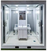 Cabine de douche et toilettes mobiles portables en acier industriel, vente chaude du fabricant chinois