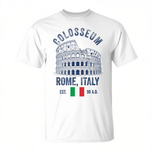Camiseta Coliseo Roma Italia, Recuerdo del Amfiteatro Flaviano, Diseño Italiano - Product Image 2