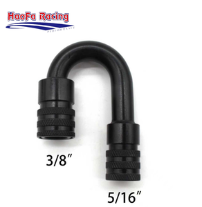Tuyau d'huile à pression en aluminium Extrémité de tuyau et raccord Adaptateur à pression pour éthanol 5/16 ou 7.89mm à 3/8 360 Raccord pour conduite de carburant - Product Image 2