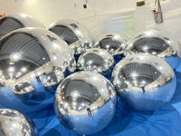 Boules à facettes gonflables disco personnalisées de 1,2 m (120 cm, 48 pouces) en PVC, effet métallique brillant, pour scène, publicité, ballon, tente, arche, globe à neige D