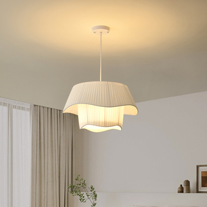 AB Nordic Pleats <strong>White</strong> <strong>Hanging</strong> for Home Dining Room Bedroom Modern Romantic Decor Pendant Light LED - Product Image 2