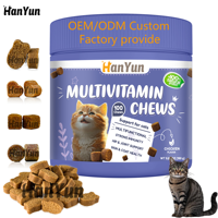 Usine personnalisée marque privée chat multivitamine douce mâche immunité joint peau manteau supplément suppléments de soins de santé pour animaux de compagnie