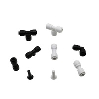 Raccords rapides pour osmose inverse 1/4 po : Union, Raccord rapide à emboîtement, Raccord en T, Raccord coudé droit, Raccord à pousser