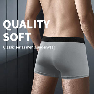 Boxer en coton de qualité Offre Spéciale pour hommes-<span class=keywords><strong>Sous</strong></span>-<span class=keywords><strong>vêtement</strong></span> doux et extensible respirant sans étiquette pour tous les jours, décontracté et bureau S-5XL de travail - Product Image 2