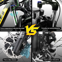 Vélo de montagne électrique à double moteur sans balais, batterie au lithium 52V 32AH, frein hydraulique 26 pouces 4.0, vélos électriques à pneus larges 250W