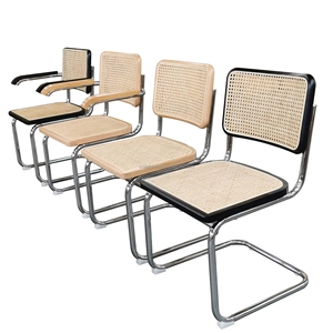 Sillas de Comedor Cantilever de Ratán Natural Negro para el Hogar, Muebles de Fabricante OEM, Muestra Gratuita - Product Image 6