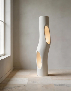 Lampe de sol LED moderne en PETG, lumière blanche froide E26, hauteur réglable, grande taille, style sculptural - Product Image 2