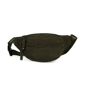 Sac de poitrine unisexe personnalisé avec logo, polyvalent et décontracté, en velours côtelé multicolore, avec fermeture éclair, sac banane et sac bandoulière - Product Image 3