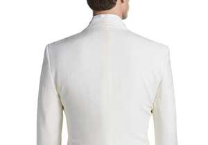 <span class=keywords><strong>Costume</strong></span> de <span class=keywords><strong>mariage</strong></span> pour homme, <span class=keywords><strong>demi</strong></span>-toile, blanc, coupe traditionnelle - Product Image 5