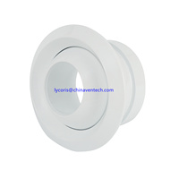 Diffuseurs d'air décoratifs pour plafond, diffuseur d'air à jet à bec sphérique, diffuseur d'air central HVC, diffuseur à buse à jet Dia.315