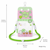 Pochette en PVC personnalisée imprimée, sac suspendu à fermeture éclair, étanche et transparente, pour l'affichage de poupées de dessin animé, sacs cadeaux avec crochet