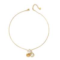 Collar de Cristal con Pedrería para Mujer, Acero Inoxidable 316L, Baño de Oro PVD, Joyería Sostenible y Resistente, Cadena de Serpiente, Estilo Minimalista
