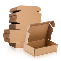 Boîte d'emballage express en carton ondulé en papier kraft imprimé avec logo Flying Machine, type dossier