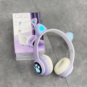Auriculares Inalámbricos con Oreja de Gato, Auriculares Inalámbricos Plegables con Flash LED Estéreo, Emisores de Luz - Product Image 4