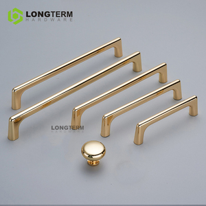 Luxury Zinc Alloy Furniture Hardware Long Dresser Wardrobe Handle Pulls Kitchen Drawer <strong>Knobs</strong> Modern <strong>Gold</strong> <strong>Cabinet</strong> Door Handles - Product Image 2