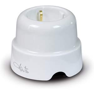 Prise murale en céramique Fanton 2P+T 16A 230V, mise à la terre standard, blanche 84011 - Product Image 2