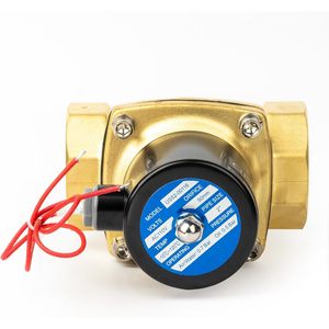 Vanne solénoïde électrique en laiton 2 pouces normalement fermée AC 110 V pour air, gaz, carburant, huile - Product Image 6