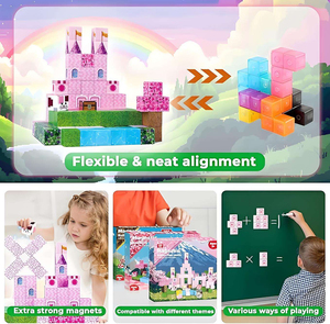 Q Y 2025 Nouveaux Blocs Magnétiques Cubes de Construction Magnétiques Jouets Éducatifs pour Enfants Cubes de Jeu 100 Pièces - Product Image 1