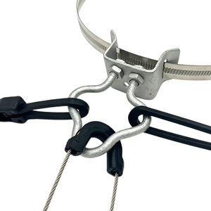 YK-14 Crochet d'ancrage en anneau pour FTTH, en acier galvanisé à chaud, crochet de suspension 4kN, support de câble de descente pour poteau de ligne de fibre optique aérienne - Product Image 3