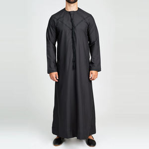 Túnica Musulmana Casual Premium Personalizada para Hombre, Transpirable, Larga hasta el Suelo, Manga Larga, para Todas las Temporadas - Product Image 1