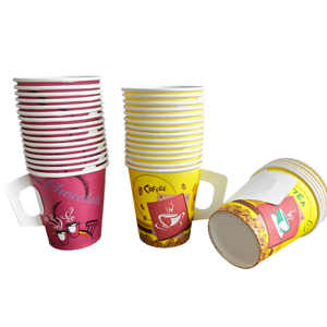 Full Container Export 9oz Paper Cafe Cup With Handle Disposable Paper Cups - Product Image 3