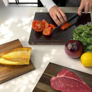 เขียงรูปทรงหนังสือไม้เนื้อแข็งพร้อมขาตั้งประหยัดพื้นที่สำห<span class=keywords><strong>รั</strong></span>บขนมปังชีสเนื้อผัก - Product Image 3