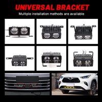 Projecteur LED U79 70W 7000lm pour Grille de Calandre, Mini Laser à Trois Couleurs 9-16V, Projecteur LED Explorer pour Voiture et Moto