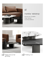 Table basse en bois, nouveau produit d'usine, combinaison céramique, bonne qualité, style nordique moderne, table basse pour salon