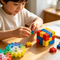 Balok Bangunan Anak-Anak Cetak Injeksi & Aksesoris Puzzle Edukatif ABS Aman untuk Pembelajaran Dini & Pengajaran Sains